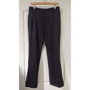 Marlowe | Crepe Fine Wool Straight Leg Pants In Black